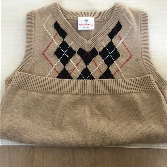 Hanna Andersson V-neck argyle sweater size 8-10 - Picture 3 of 4